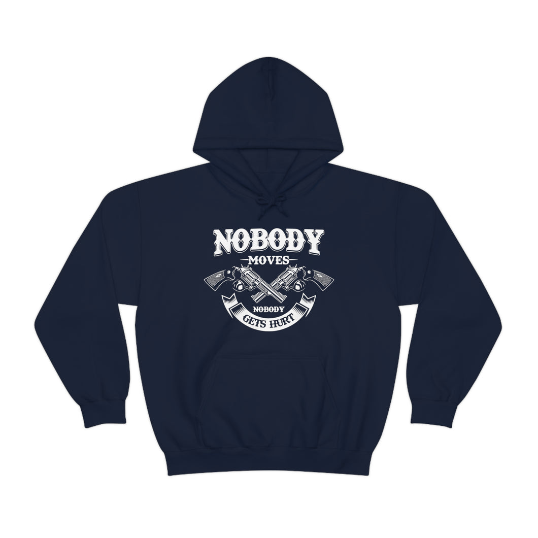 Nobody Moves, Nobody Gets Hurt! Wild West Edition Unisex Heavy Blend™ Hoodie Sweater