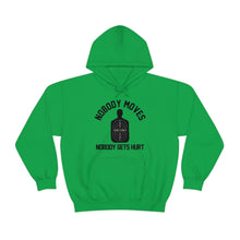 Load image into Gallery viewer, Nobody Moves, Nobody Gets Hurt! Bullseye Edition Unisex Heavy Blend™ Hoodie Sweater
