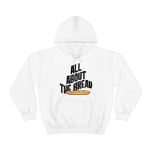 Load image into Gallery viewer, All About The Bread! Graphic White Unisex Heavy Blend™ Hoodie Sweater
