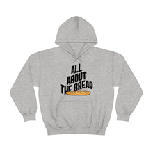 Load image into Gallery viewer, All About The Bread! Graphic White Unisex Heavy Blend™ Hoodie Sweater
