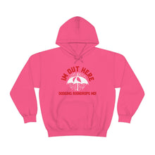 Load image into Gallery viewer, I&#39;m Out Here Dodging Rain Drops Mo! Umbrella Edition Unisex Heavy Blend™ Hoodie Sweater
