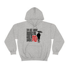 Load image into Gallery viewer, I&#39;m Out Here Dodging Raindrops Mo! Unisex Heavy Blend™ Hoodie Sweater
