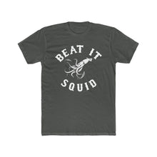 Load image into Gallery viewer, Beat It Squid! White Line Art Cotton Crew Tee
