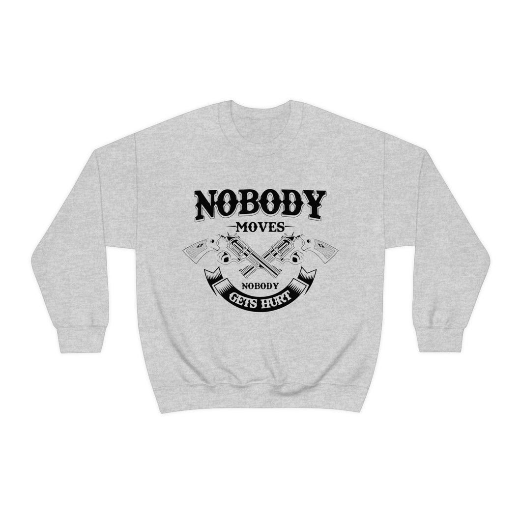 Nobody Moves, Nobody Gets Hurt! Wild West Edition Unisex Heavy Blend™ Crewneck Sweatshirt