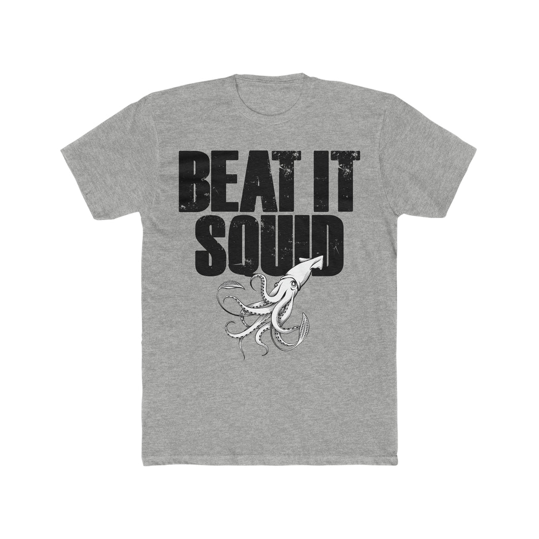 Beat It Squid! Big Block Font Cotton Crew Tee