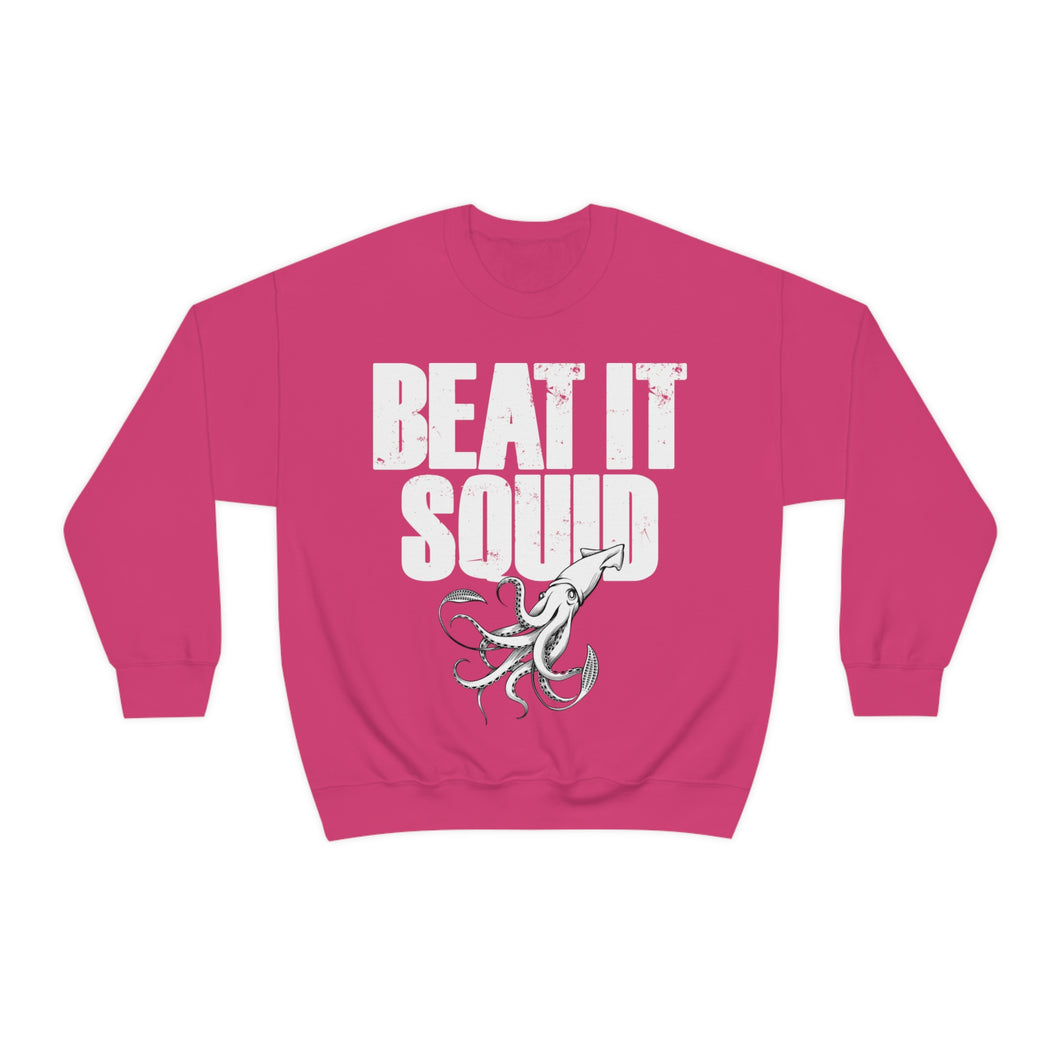Beat It Squid! Big Block Font Unisex Heavy Blend™ Crewneck Sweatshirt