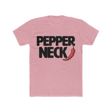 Load image into Gallery viewer, Pepper Neck! Block Font White Cotton Crew Tee
