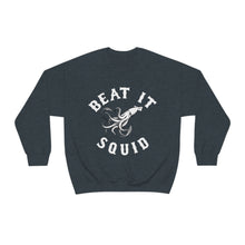 Load image into Gallery viewer, Beat It Squid! White Line Art Heavy Blend™ Crewneck Sweatshirt

