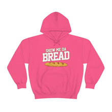 Load image into Gallery viewer, Show Me Da Bread! Wavy Font White Unisex Heavy Blend™ Hoodie Sweater
