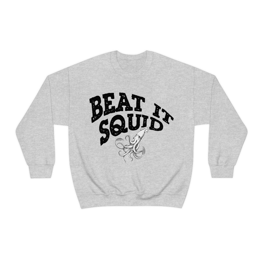 Beat It Squid! Curved Font Heavy Blend™ Crewneck Sweatshirt
