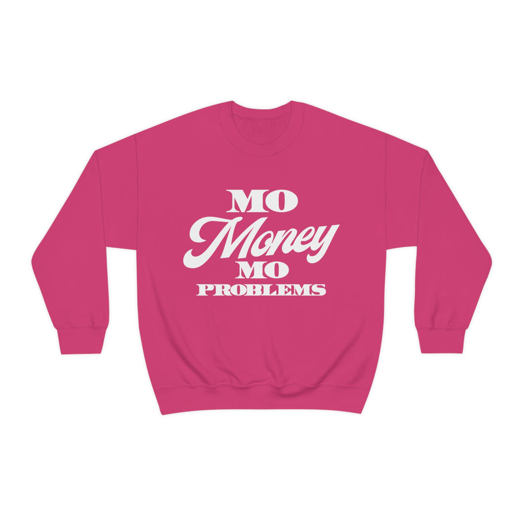 Mo Money Mo Problems! Cursive Font Unisex Heavy Blend™ Crewneck Sweatshirt