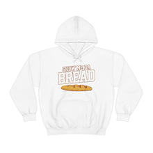 Load image into Gallery viewer, Show Me Da Bread! Wavy Font White Unisex Heavy Blend™ Hoodie Sweater
