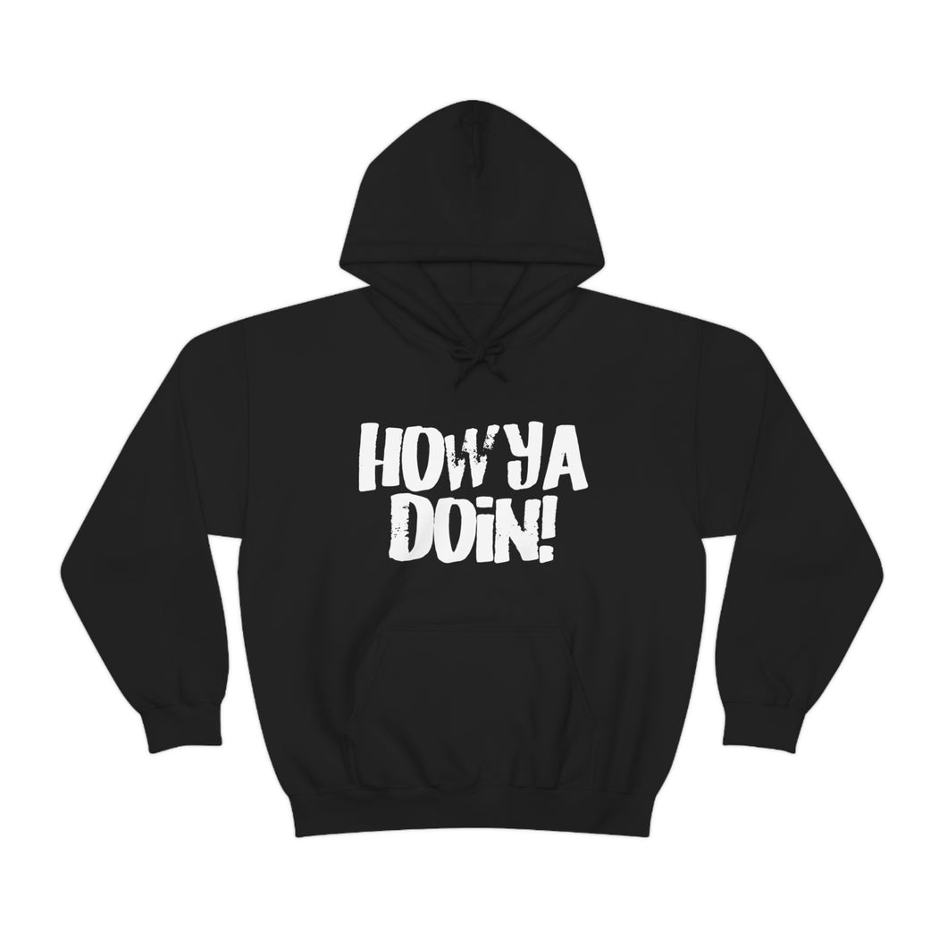 How Ya Doin! Marker Font Black Heavy Blend™ Hoodie Sweater
