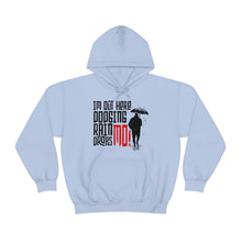 Load image into Gallery viewer, I&#39;m Out Here Dodging Raindrops Mo! Unisex Heavy Blend™ Hoodie Sweater
